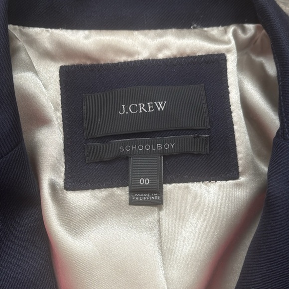 J.Crew | Classic School Boy Wool Blazer in Navy With Gold Buttons Size 00 - Picture 8 of 14